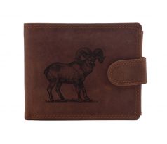 Pánska kožená peňaženka MERCUCIO svetlohnedá vzor 21 muflon 2911906