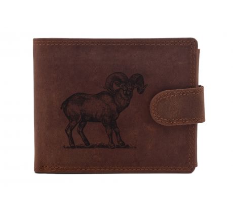 Pánska kožená peňaženka MERCUCIO svetlohnedá vzor 21 muflon 2911906