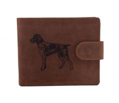 Pánska kožená peňaženka MERCUCIO svetlohnedá vzor 22 poľovnícky pes 2911906