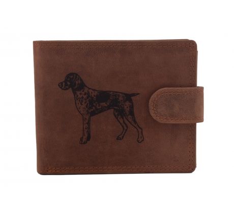 Pánska kožená peňaženka MERCUCIO svetlohnedá vzor 22 poľovnícky pes 2911906