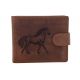 Pánska kožená peňaženka MERCUCIO svetlohnedá vzor 23 kôň celý 2911906