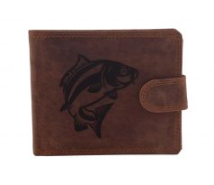 Pánska kožená peňaženka MERCUCIO svetlohnedá vzor 25 kapor plný 2911906