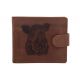 Pánska kožená peňaženka MERCUCIO svetlohnedá vzor 28 diviak hlava 2911906