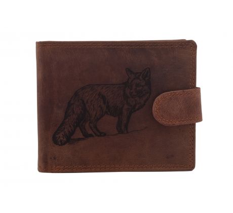 Pánska kožená peňaženka MERCUCIO svetlohnedá vzor 29 líška 2911906