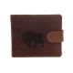 Pánska kožená peňaženka MERCUCIO svetlohnedá vzor 35 znamenie býk 2911906