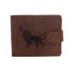 Pánska kožená peňaženka MERCUCIO svetlohnedá vzor 35 znamenie lev 2911906