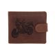 Pánska kožená peňaženka MERCUCIO svetlohnedá vzor 36 motorka enduro 2911906