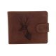 Pánska kožená peňaženka MERCUCIO svetlohnedá vzor 5 srnec hlava 2911906