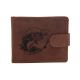 Pánska kožená peňaženka MERCUCIO svetlohnedá vzor 50 zubáč s udicou 2911906