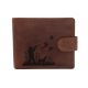 Pánska kožená peňaženka MERCUCIO svetlohnedá vzor 54 poľovník s puškou 2911906