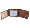 Pánska kožená peňaženka MERCUCIO svetlohnedá vzor 60 poľovník a pes 2911906
