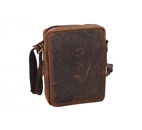 Pánske kožené crossbody tmavohnedý hunter V 250586