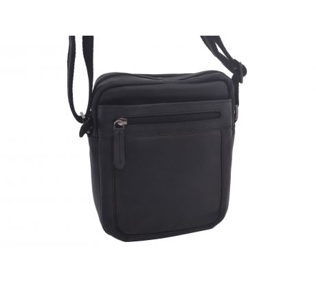 Pánske kožené crossbody čierna nappa 250587