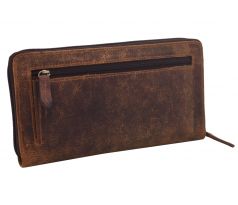 Kožená etue taška tmavohnedá 3511590