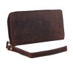 Kožená etue taška tmavohnedá 3511590