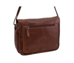 Dámska kožená crossbody kabelka koňak 210115