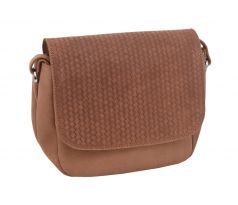 Dámska kožená crossbody kabelka béžová 510106