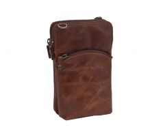 Dámska kožená crossbody kabelka tan 2111510