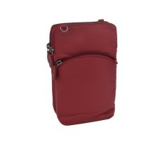 Dámska kožená crossbody kabelka červená 2511538