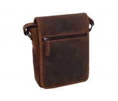 Pánske kožené crossbody tmavohnedý hunter 250906