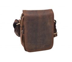 Pánske kožené crossbody tmavohnedý hunter V 250591