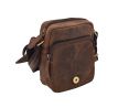 Pánske kožené crossbody tmavohnedý hunter V 250591