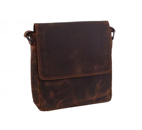 Pánske kožené crossbody tmavohnedá 250910