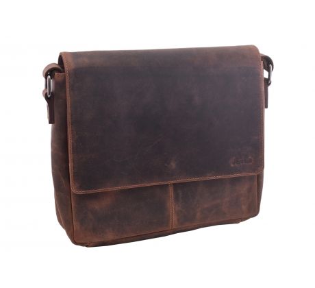 Pánske kožené crossbody tmavohnedý hunter 250911