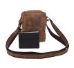 Pánske kožené crossbody tmavohnedý hunter 250588