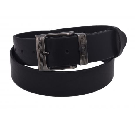Pánsky kožený opasok 740-40-67 čierny hladký pracka Cobra
