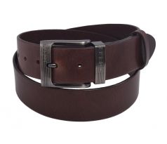 Pánsky kožený opasok 740-40-68 tmavohnedý hladký pracka Cobra