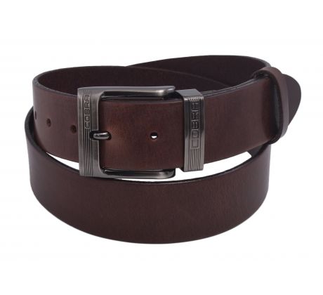 Pánsky kožený opasok 740-40-68 tmavohnedý hladký pracka Cobra