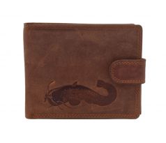 Pánska kožená peňaženka MERCUCIO svetlohnedá embos sumec celý 2911906