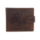Pánska kožená peňaženka MERCUCIO svetlohnedá embos traktor 2911906
