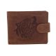 Pánska kožená peňaženka MERCUCIO svetlohnedá embos vlk 2911906