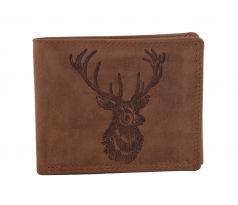 Pánska kožená peňaženka MERCUCIO svetlohnedá embos jeleň 2911908