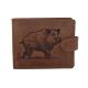 Pánska kožená peňaženka MERCUCIO svetlohnedá embos diviak celý 2911906
