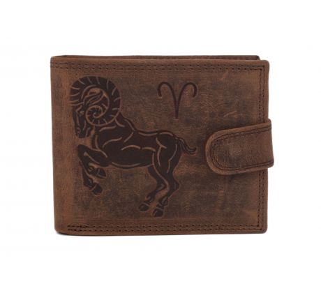 Pánska kožená peňaženka MERCUCIO svetlohnedá embos baran 2911927