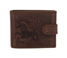 Pánska kožená peňaženka MERCUCIO svetlohnedá embos kozorožec 2911927