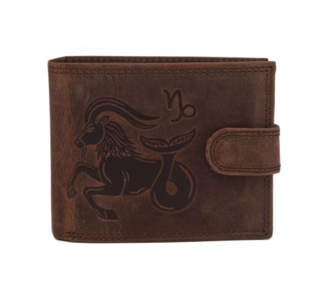 Pánska kožená peňaženka MERCUCIO svetlohnedá embos kozorožec 2911927