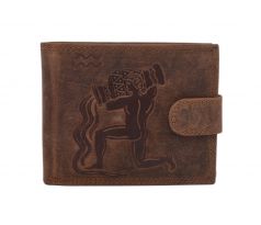 Pánska kožená peňaženka MERCUCIO svetlohnedá embos vodnár 2911927