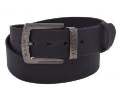 Pánsky kožený opasok 763-40-11 čierny hladký pracka Magnum