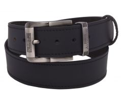 Pánsky kožený opasok 763-40-10 čierny prešitý pracka Authentic