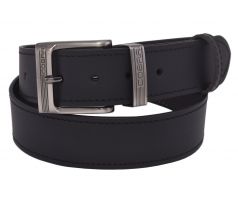 Pánsky kožený opasok 763-40-08 čierny prešitý pracka Cobra