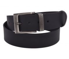 Pánsky kožený opasok 763-40-07 čierny hladký pracka Cobra