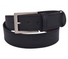 Pánsky kožený opasok 763-40-02 čierny prešitý pracka Medard