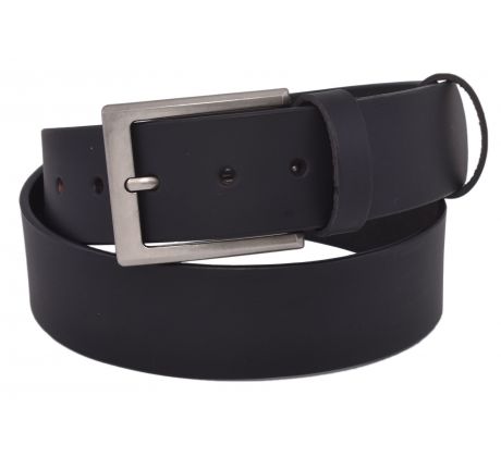 Pánsky kožený opasok 763-40-01 čierny hladký pracka Medard