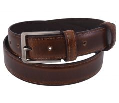 Pánsky kožený opasok 764-35-01 koňak prešitý