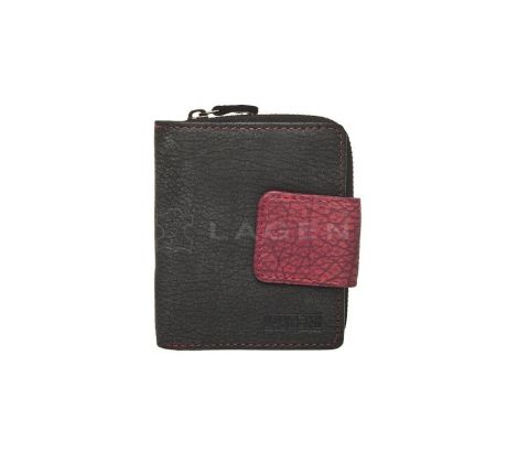 Dámska kožená peňaženka 9500/W čierna/červená
